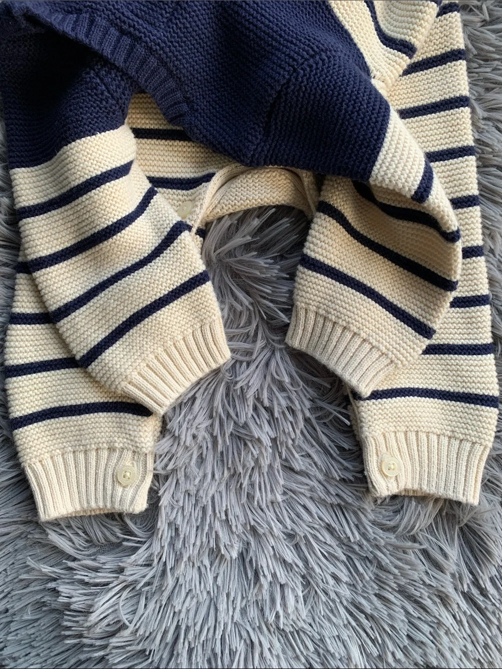 Gap Baby Brannan Knit Stripe Sweater Romper Onesie 3-6M